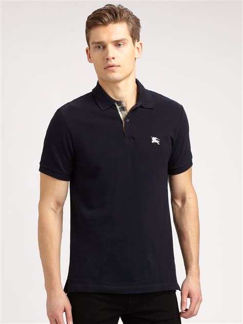 burberry polo t shirts navy|Burberry polo shirts for men.